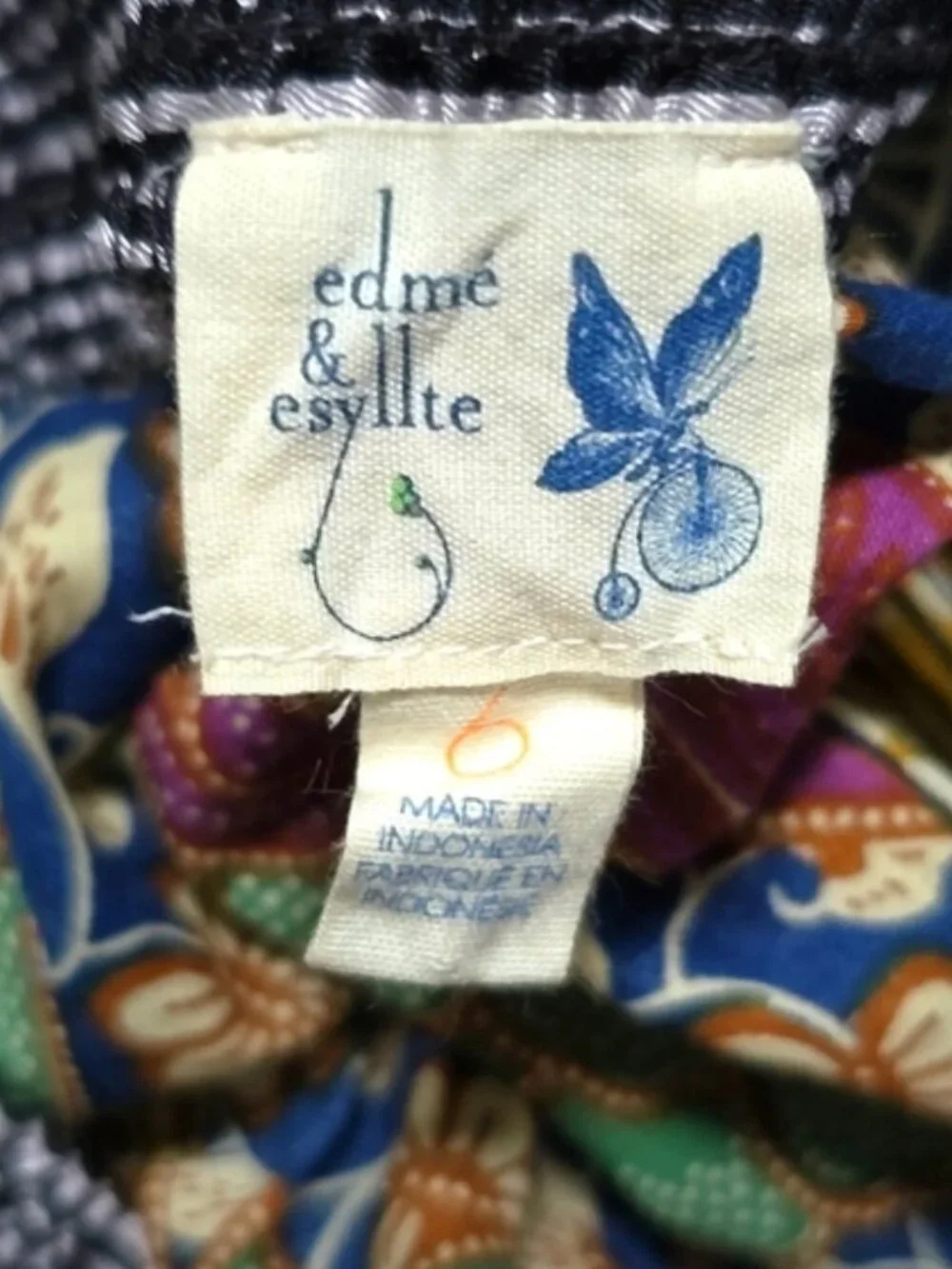 Anthropologie Edme & Esyllte Boho Floral Batik Print Maxi Skirt Size 4 Patchwork - Picture 6 of 8